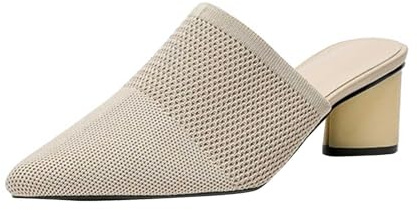 Generiska sandaletter dam med klack, tofflor damer främre stängda högklackade skor affärsskor eleganta pumps ortopediska sommarskor slip-on sandaler och slides ultralätta tofflor