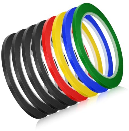 Whiteboard Tape 3mm x 66m,8 Rolls Self Adhesive Grid Marking Tape for White Boards, Thin Tape for Calendars, Charts & Crafts, Easy Tear Removable White Board Tape for Office & School
