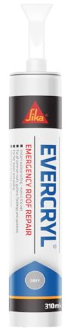 Sika Everbuild – Evercryl – Emergency Roof Repair Cartridge – Instant Waterproofing Roof Repair – Suitable For Damp and Wet Conditions – Grey – 300ml