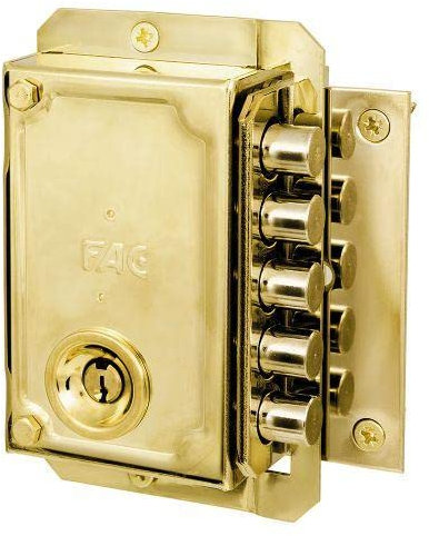 Fac - Cerradura sob. s-90 c izda. b-70 mm. dorada