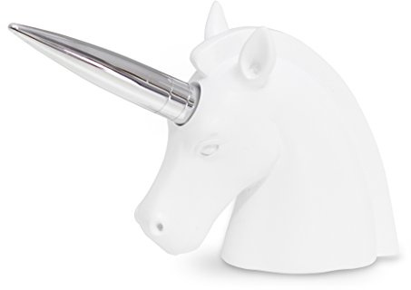 Balvi bolígrafo & pisapapeles Unicorn Color Blanco En Forma de Unicornio Resina