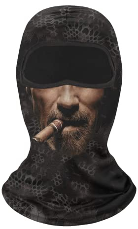 UK-UNIQUE Passamontagna Maschera per il viso, traspirante, leggero, per sci, moto, corsa, ciclismo, multiuso, passamontagna – unisex uomo, donna, bambini e ragazze, Design 5 , 7 / 7 1/4