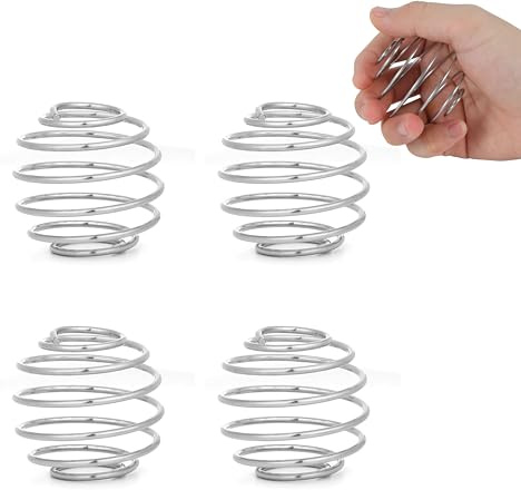 BooMetCheer 4 Pcs Stainless Steel Protein Shaker Ball Mixer, 2.1-Inch, Fits Most Shaker Bottles, Blenders, and Cups, Ideal for Protein Powder, Juices, Milkshakes, and More