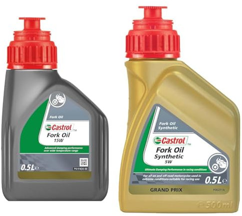 Bundle of Castrol Fork Oil 15W 500mL + Castrol Synthetic Fork Oil 5W 500mL