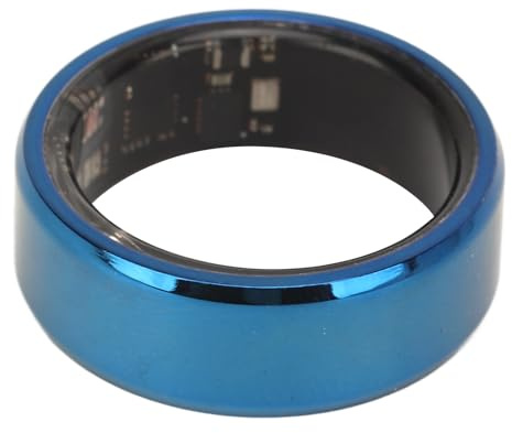 Smart ring, smart hälsoring, vattentät blå ring fjärrkamerakontroll, hälsospårare och hälsoövervakningsenhet för fitness, sömn. Kompatibel med för iOS och Android