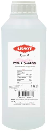 Aksoy Distilled White Spirit Vinegar 1.5L | Perfect for Cleaning, Pickling, Marinating, Cooking & Natural Weed Killer | Food-Grade & Multi-Purpose Vinegar