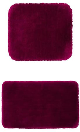 Gözze Badteppich Deluxe 2er Set, 50x45 cm + 50x70 cm, Farbe: cyclam