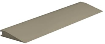 Roppe Rolling Traffic Transition Profile #67, Ashen, 3/8 H X 9' L X 3-1/8 W