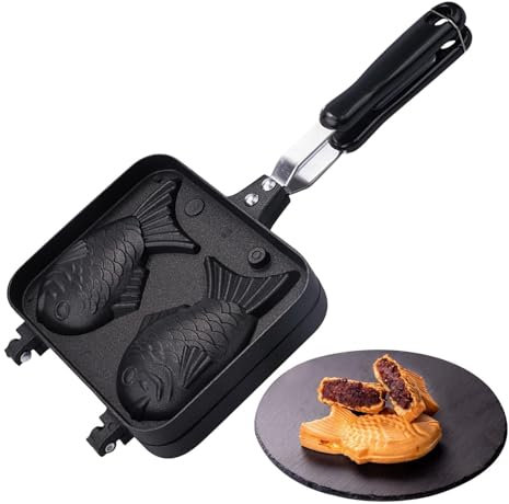 scyca Taiyaki - Molde para gofres en forma de pescado, antiadherente, con forma de pescado, para cocinar en casa, natillas, mantequilla de maní y queso crema