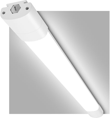 LEOEU Feuchtraumleuchte LED 120CM, 36W 4200LM Kellerlampe LED Feuchtraumlampe mit 4000K Neutralweiß, Deckenleuchte Flach Wannenleuchte Wasserfest IP65 Werkstattlampe für Büro Keller Garage Lager