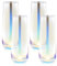 hosck Lot de 4 flûtes à champagne irisées, verres à vin pour champagne, cocktail