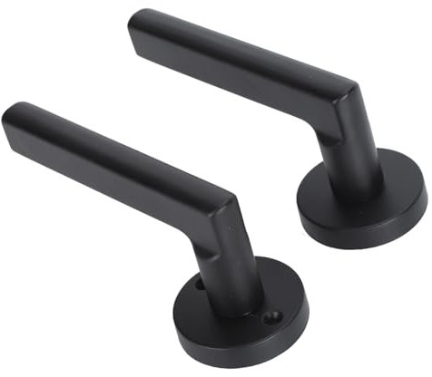 FTVOGUE Lever Door Handle with Lock, Quiet Lever Door Handle with Lock, Pure Copper Minimalist Design, for Home Office, Handlesets