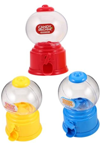 Cabilock 3pcs Mini Candy Machine Gumballs Candy Dispenser Boys and Girls Vending Machine Portable Snack Box for Celebrations