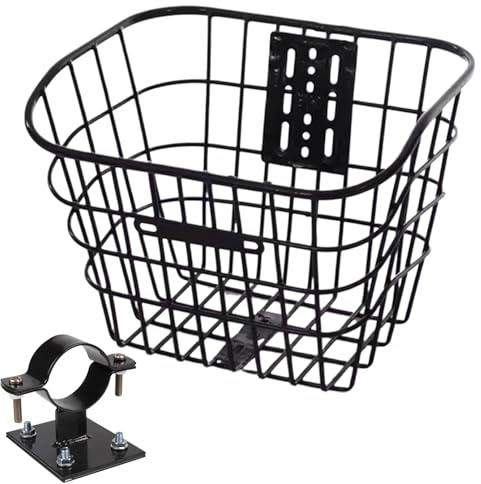 Cesto anteriore delle biciclette, cesto anteriore del di ferro, cesto scooter, vettore di carico per manubrio, vettore di stoccaggio manubrio anteriore triciclo staccabile per picnic, shopping