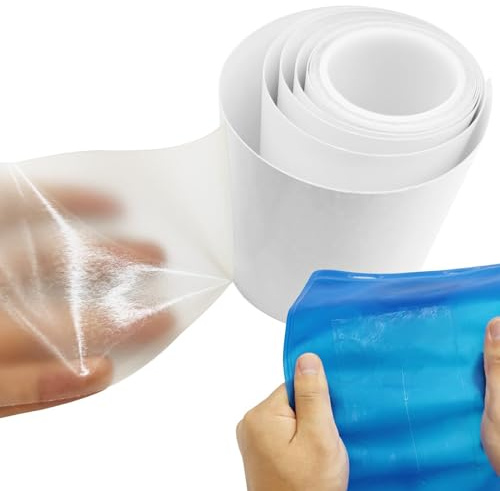 Kahaybeall Nastro di Riparazione Impermeabile in TPU per Piscine, Toppe Riparazione Piscina, Kit Riparazione Piscina Sott'Acqua, 7 Piedi, Autoadesivo e Trasparente, Kit di Riparazione Multifunzionale
