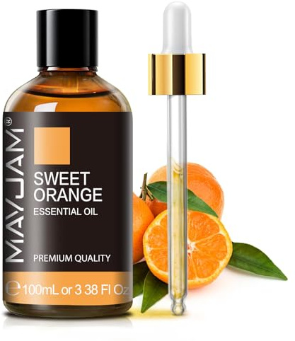 Ätherisches Öle Süßorange 100ML, MAYJAM Süßorangeöl 100% Rein, Ideal für Fröhlich Aromatherapie Diffuser Duftöl Massage
