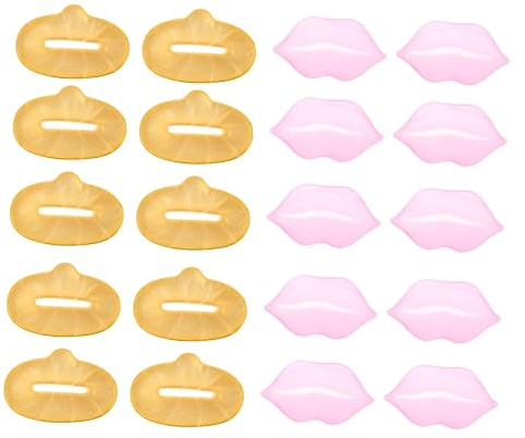LRXIYODE 20piezas Mascarilla Labial Hidratante y Exfoliante Almohadillas De Colágeno Para Nutrir y Suavizar Labios Secos Para Después De Maquillaje