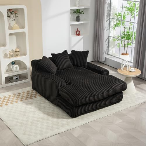 Modern sovsoffa med 3 mjuka kuddar, mysig golvsoffa för vardagsrum, lägenhet, kontor, mörkgrå, eleganta och bekväma möbler