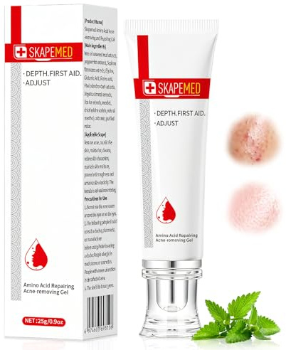 Anti Acné Gel 25g, Acne Reduce Ungüento, Calma rema Acne Reduce los Granos Pomada Para Mejorar el Aspecto de la Piel, Reducir Las Imperfecciones, La Textura Ligera es Fácil de Absorber
