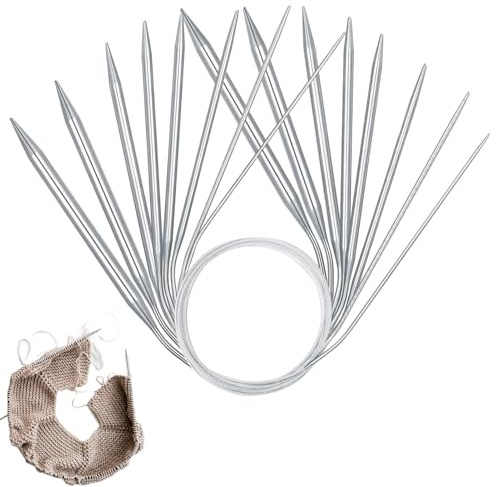 8 Pièces Aiguilles Circulaires À Tricoter, Aiguilles À Tricoter En Acier Inoxydable, 80 Cm De Long Pour Les Projets De Tricot, 2 mm, 3 mm, 4 mm, 4.5 mm, 5 mm, 6 mm, 7 mm, 8 mm
