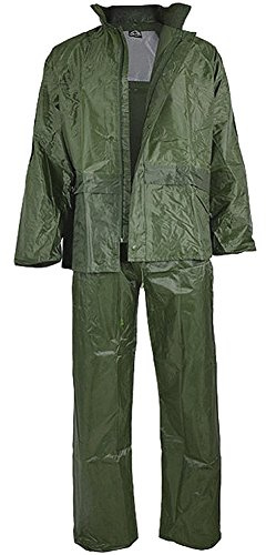 Miltec Tenue de pluie composée d'une veste et d'un pantalon, Olive, Large