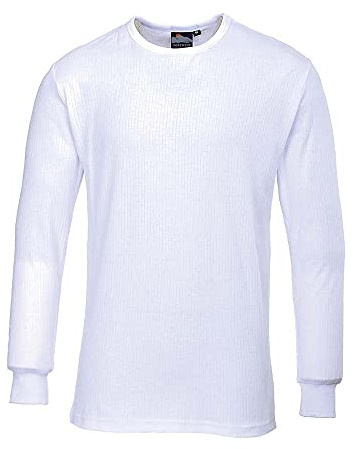 Portwest B123 T-shirt Thermique Isolé à Manches Longues Blanc, Petit