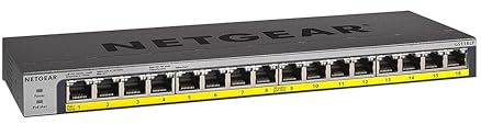 NETGEAR 16-Port PoE Gigabit Ethernet Unmanaged Network Switch (GS116LP)