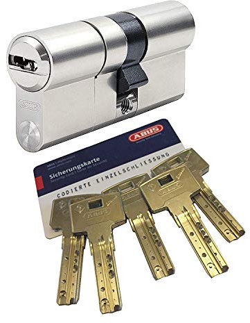 ABUS Bravus.3000 MX Doppelzylinder mit Sicherungskarte und 5 Schlüssel, Länge (a/b) 40/55mm (c=95mm), modulare Bauweise MX erhöhter Bohr.- Zieh- u. Abreißschutz, mit Not-u. Gefahrenfunktion