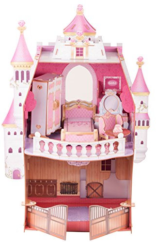 Götz 3402979 Schloss kleine Majestät für Deine Just-Like-Me Puppe - 6-teiliges Puppenmöbel-Set für Babypuppen und Stehpuppen von 27 bis 30 cm