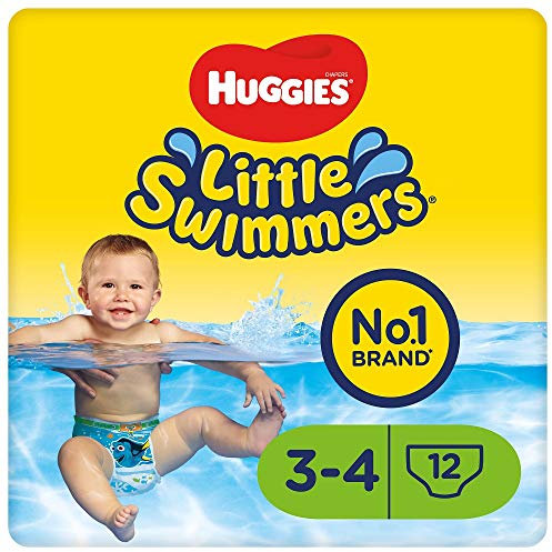 Huggies Little Swimmers, Pannolini da nuoto monouso, Taglia 3 - 4, Confezione da 3 x 12 pannolini