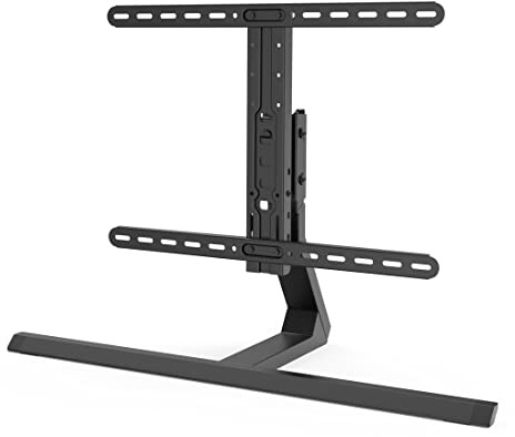 Hama Fernsehständer höhenverstellbar, neigbar (TV-Standfuß universal für 32-65 Zoll Fernseher, bis 40 kg, TV-Halterung schwenkbar, schmaler Tischständer, VESA bis 600x400) schwarz