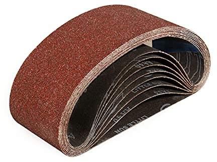 Sruhrak 100 x 610 mm slipband – 8 stycken bandslipband 40 korn för slipning, filning, slipning och rostning
