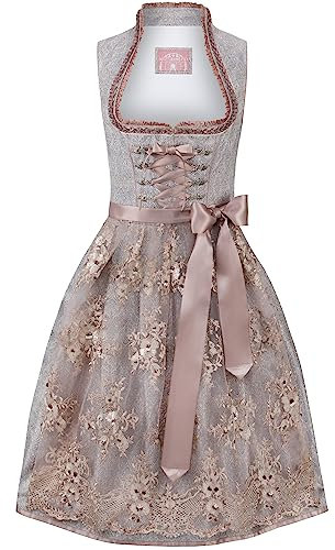 Stockerpoint Damen Dirndl Astrid Kleid für besondere Anlässe, Altrosa, 32