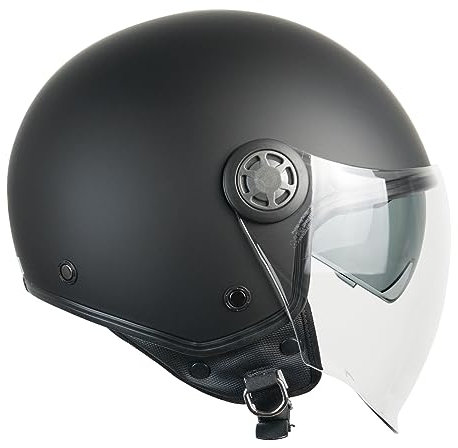 SKA-P Casco open face, 1SHA ZEN MONO Nero opaco, L (59cm)