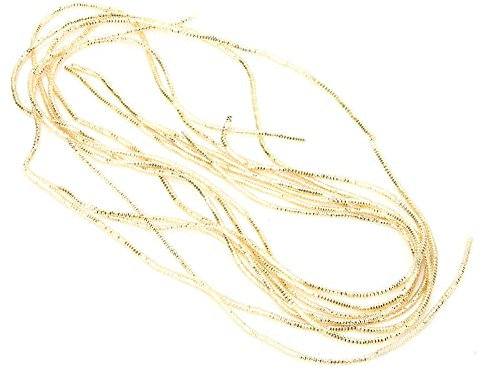 Bouillondraht Gold, Französischer Bullion-Draht, Stickgarn Kupferdraht Nähen Nähen Glanz 1,5 mm Durchmesser Manuelle DIY-Saite