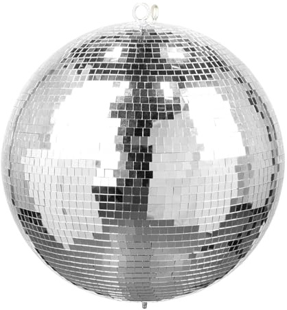 Fuzzix MB40 Bola de discoteca de espejos de 40 cm - mirror ball disco clásica para efectos de iluminación de DJ, idea para eventos, discoteca y fiestas
