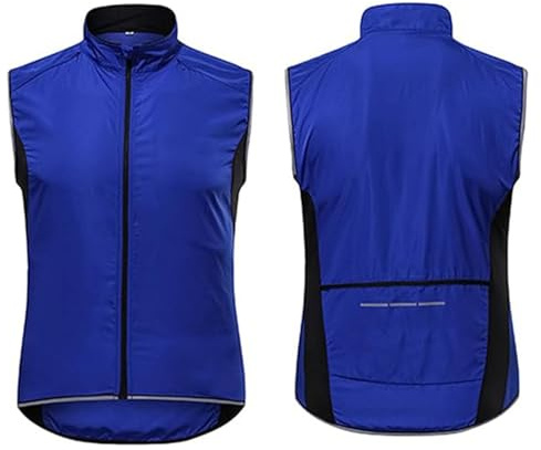 Andningsbar cykling ärmlös jacka för män Cykling Gilet Lätt Hi Vis reflekterande Quick Dry Cykling Ridväst Herr Sport Cykeltröjor
