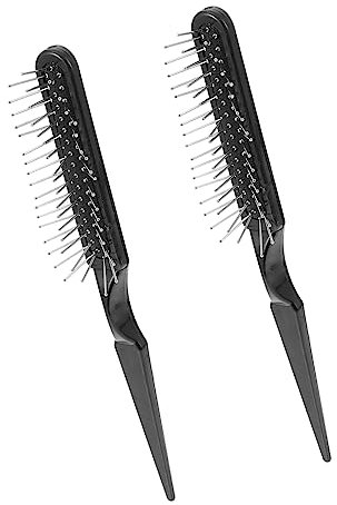 WRITWAA 2pezzi Spazzola Per Cotonare in Acciaio Spazzola Districante Pettine Topo Per Antistatica Facile Usare Per Volume e Proteggere i
