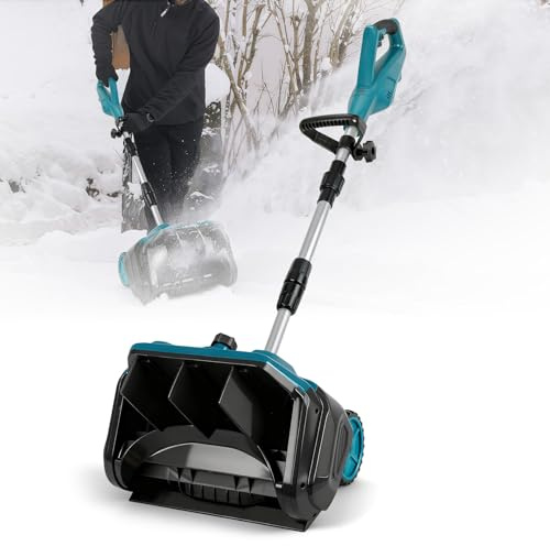 Spazzaneve a batteria per Makita batteria 18 V (senza batterie), 1000 W Pala da neve Frese da neve, spazzaneve elettrico a batteria, 30 cm di larghezza, 20 cm di profondità