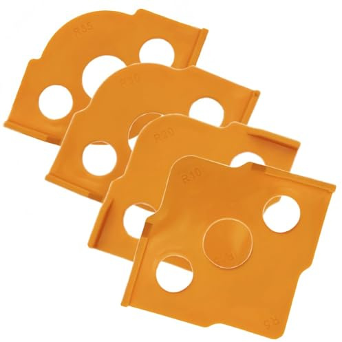 Gabarits de défonceuse à rayon pour le travail du bois, ABS pour outil de coupe usiné CNC avec 8 options de rayon R5-R40, design à trois trous pour la prévention de la coupe (R35-R40)