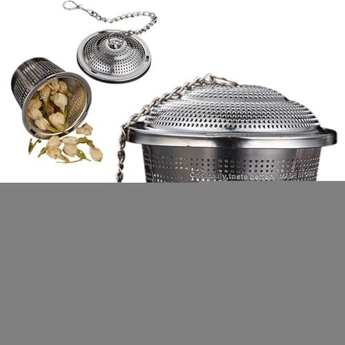 Bola de filtro de especias, colador de especias de acero inoxidable | Bola de alimentos para el hogar | Utensilios de cocina de metal, cesta de filtro de té de calidad alimentaria para sopa, cerveza