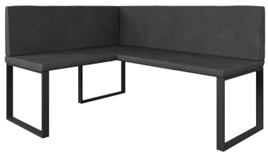 Vicco Dining room corner bench Ravon, Anthracite, 120 x 150 cm