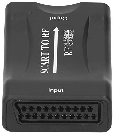 HaloVerde SCART a RF Converter para televisores Antiguos, modula la señal para Larga Distancia, Ideal como SCART a RF para conexión de TV para Reproductores Multimedia