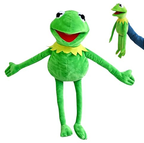 Kermit the Frog Puppet, Frog Hand Puppet with Working Mouth, 60cm Soft Hand Frog Stuffed Plush Toy, The Muppets Show, Frog Anime Puppets for Children & Adults Birthday Gift Ssurprise