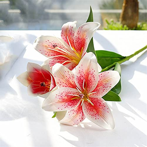 Konstgjorda blommor, vårdekorationer, 3D-utskrift liljekvist för hembröllopsdekoration konstgjorda blommor trädgårdsdekor, D-ROZE 2, D-ROZE 2,D-ROZE 2