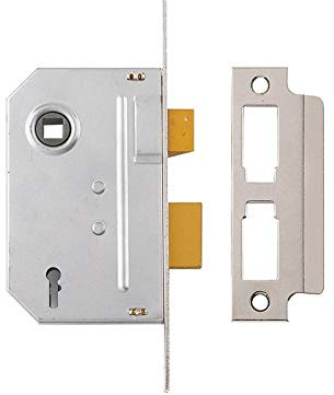 Yale Locks PM320CH30 3 Lever Mortice Sash Lock 80mm 3-inch - Polished Chrome Finish