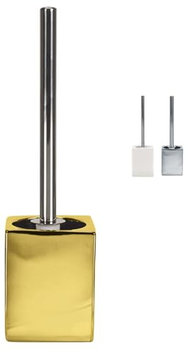 KW Luxury Ceramic/Porcelain/Stoneware Toilet Brush and Holder (Gold)