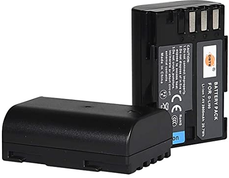 DSTE 2PCS D-LI90 Li-Ion Akku Kompatibel mit Pentax K-7 K-7D K-5 645D K-5IIS K-5II K01 K-1