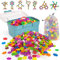 Ltteaoy 500 Stück Bausteine für Kinder mit Aufbewahrungstasche und Box, STEM Interlocking Blocks Vorschule Lernspielzeug Discs Sets, Umweltkreativität Kinderspielzeug für Jungen Mädchen ab 3 Jahren