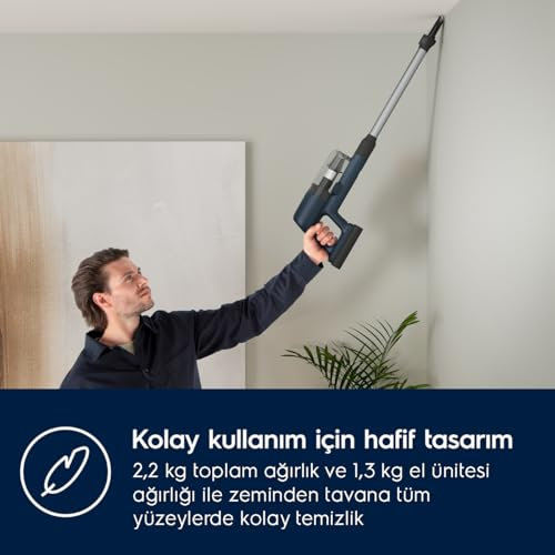 Electrolux EP71UB14DB, Skaftdammsugare, Utan påse, Blå, 0,3 l, 11,5 l/s, Rektangulär